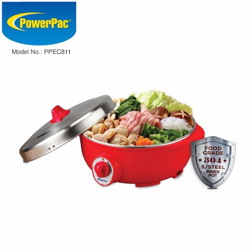 PowerPac PPEC811 2.5L Retro Electric Wok and Steamboat With 304 S
