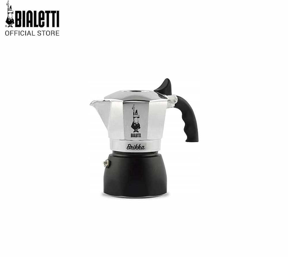 Bialetti Brikka Aluminium Stovetop Coffee Maker Silver / Black