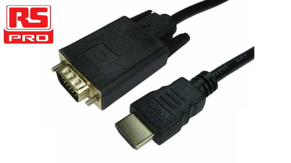 RS PRO Male HDMI to Male VGA Cable (1m) Online at Best Price in