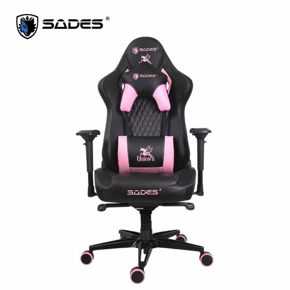 Sades Unicorn Professional High Quality Leather Gaming Chair Pink