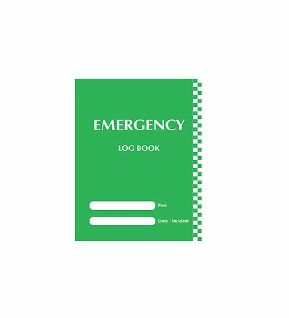 Emergency Log Book Online at Best Price in Singapore only on