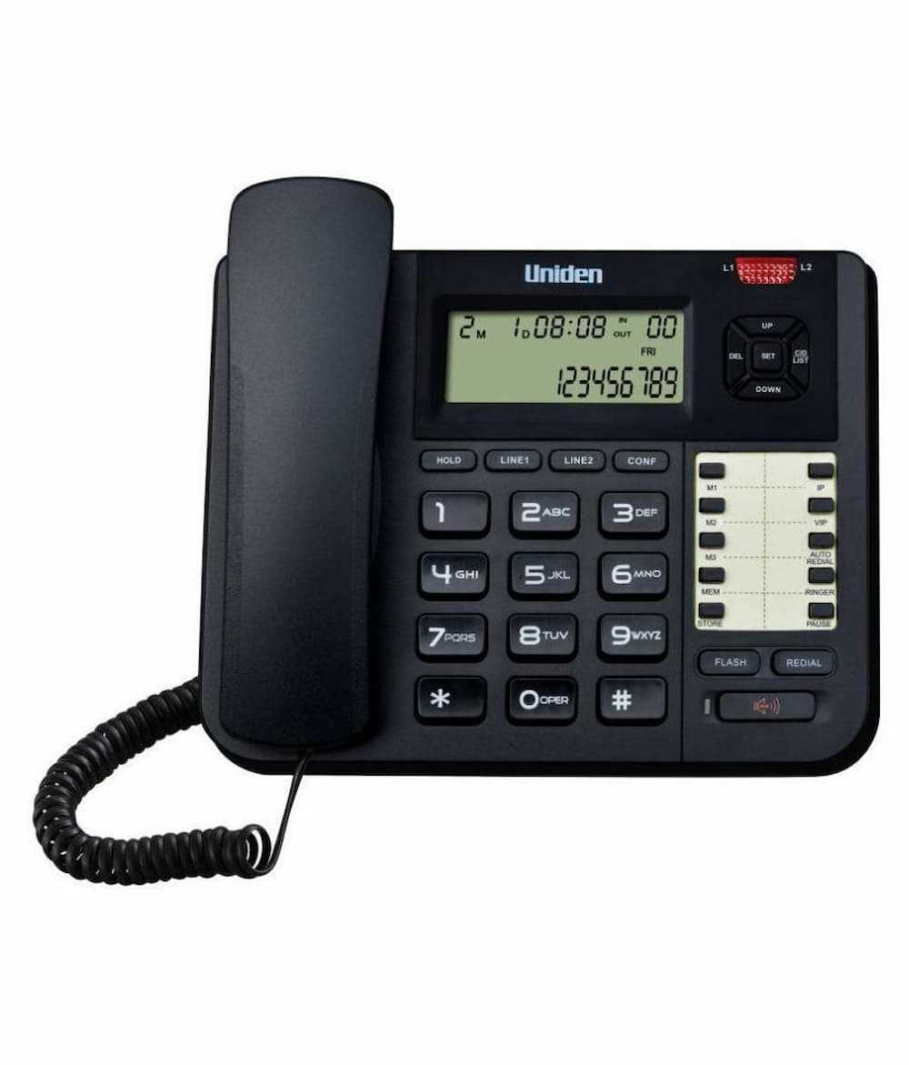 Uniden AT8502 BK 2 Line Corded Landline Speaker Phone, For Business(Black) Online at Best