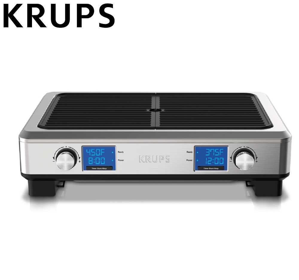 Krups PG770 Digital Indoor Smokeless Grill (Stainless Steel & Black