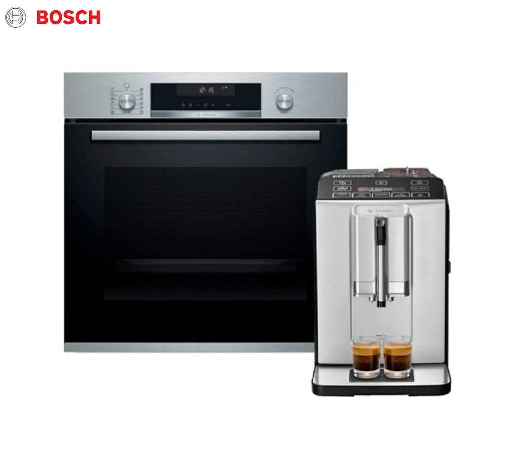 Bosch HBA5780S6B Serie 6 Builtin Oven (71l) + Bosch TIS30321RW Fully