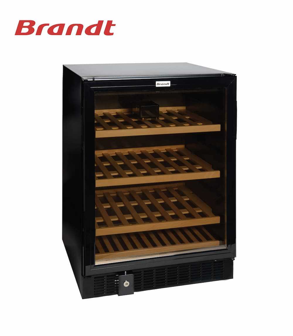 Brandt CAV50B Wine Cellar Black, 50 Bottles Capacity, Aesthetic Wine