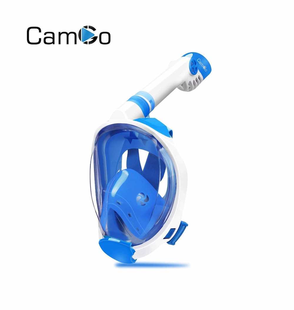CamGo Kids Full Face Snorkel Mask for GoPro Crystal Clear Views, Easy