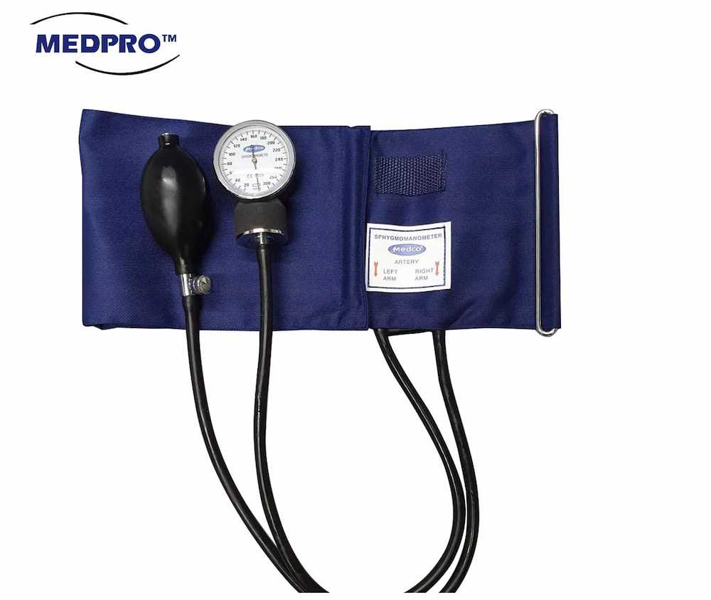 Medpro Accurate Aneroid Sphygmomanometer with Matte Black DualHead