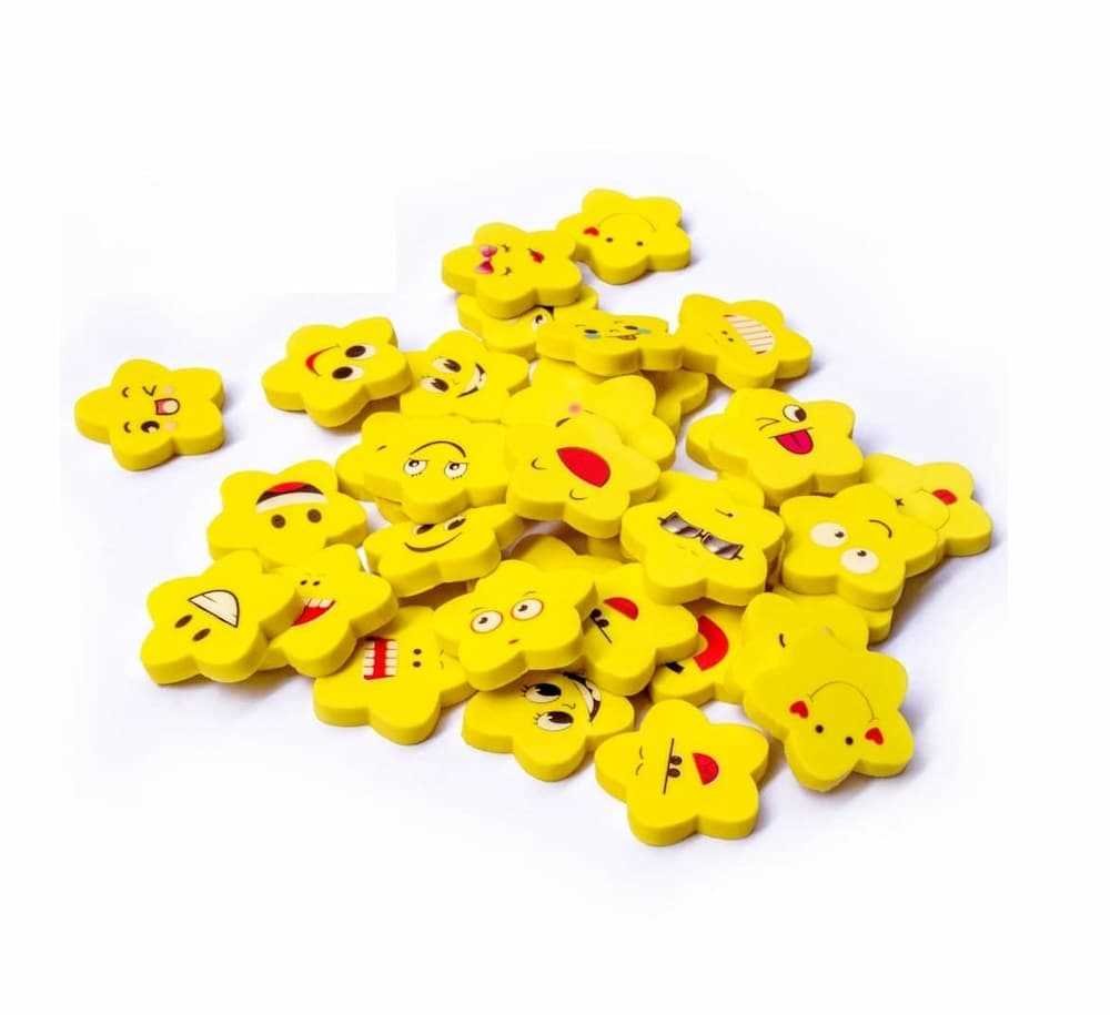 Random Star Face Emoji Eraser (Yellow) Online at Best Price in