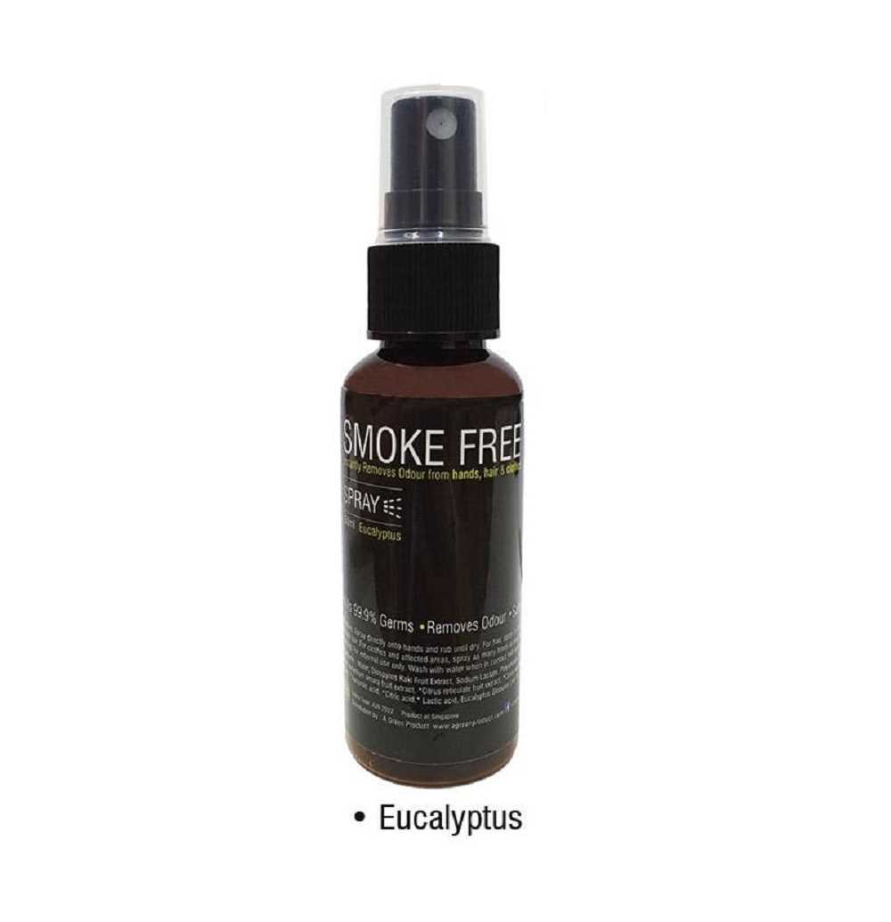 Smoke Smell Remover Sanitizer Spray (Eucalyptus/ Lavender, Black