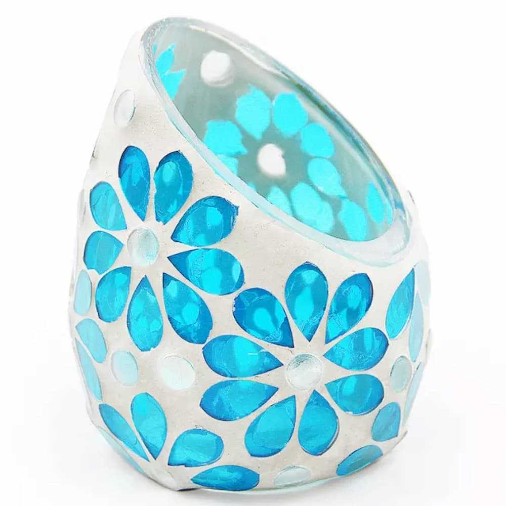 Mosaic Glass Cup Candle Holders For Romantic Dinner/Wedding Deco