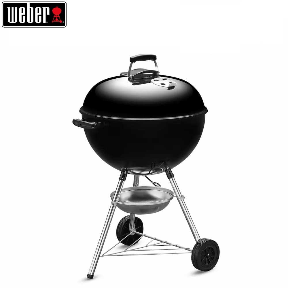 er Original Kettle Charcoal Grill 57cm With Thermometer (Black