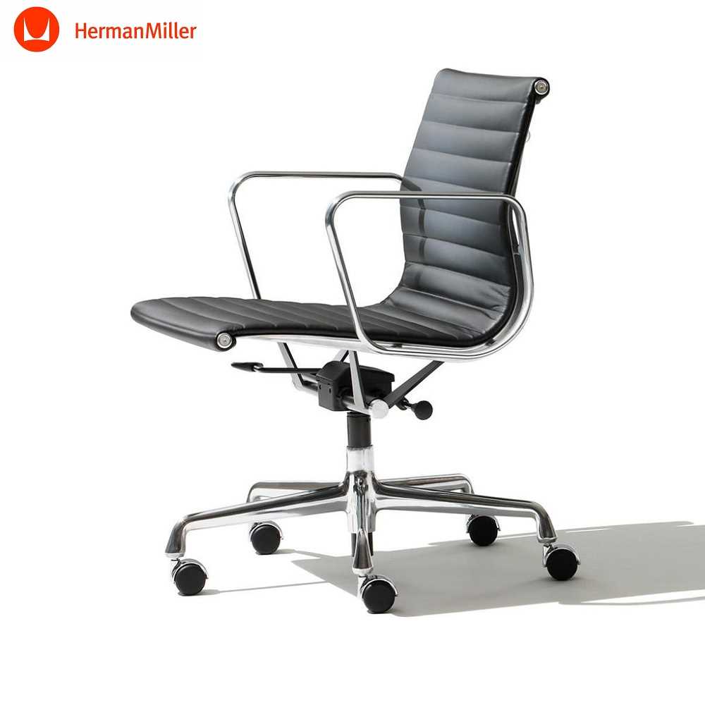 Herman Miller Real Leather Eames Chair (Black/ White) Online at Best Price in Singapore only