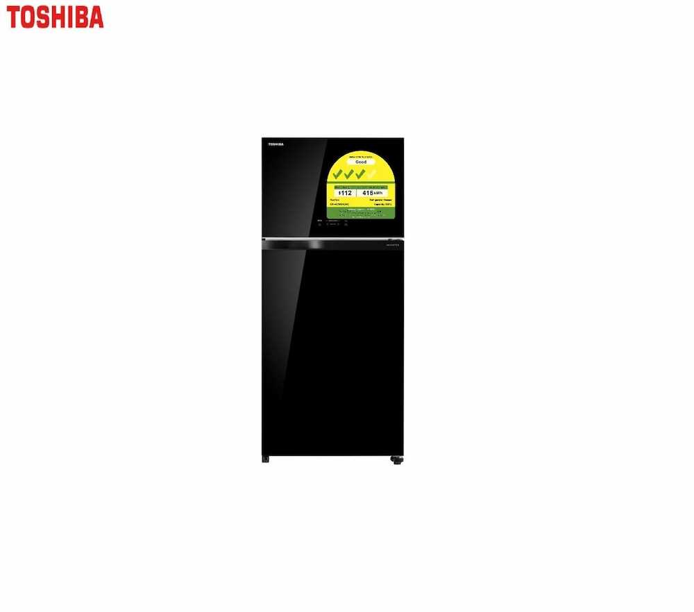 Toshiba GRAG58SA(XK) 2 Door Top Mounted Freezer Refrigerator Glass