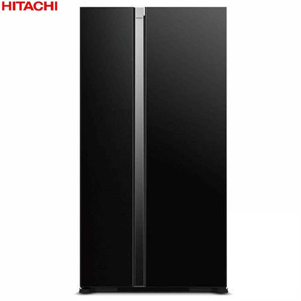 Hitachi RS700PMS0 Side By Side Fridge (Black/Silver) Online at Best