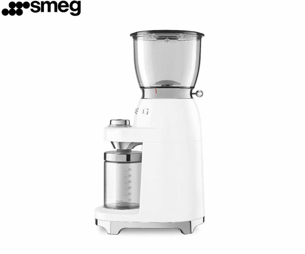 Smeg CGF01WHUK 50S Retro Style 150G Coffee Grinder White Online at