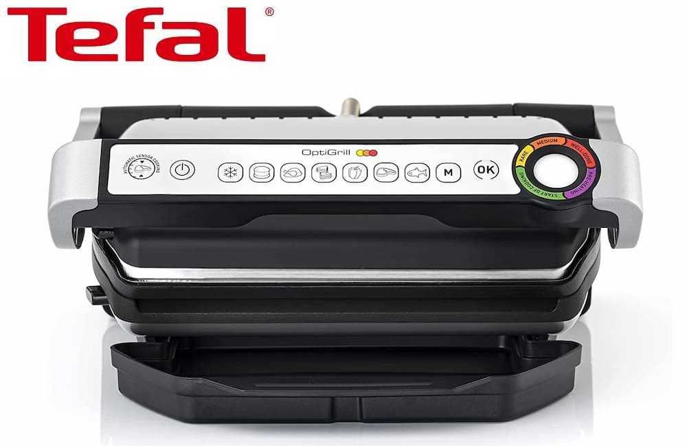 Tefal GC713D 2000W Opti-Grill Plus (Stainless Steel) - Online at Best