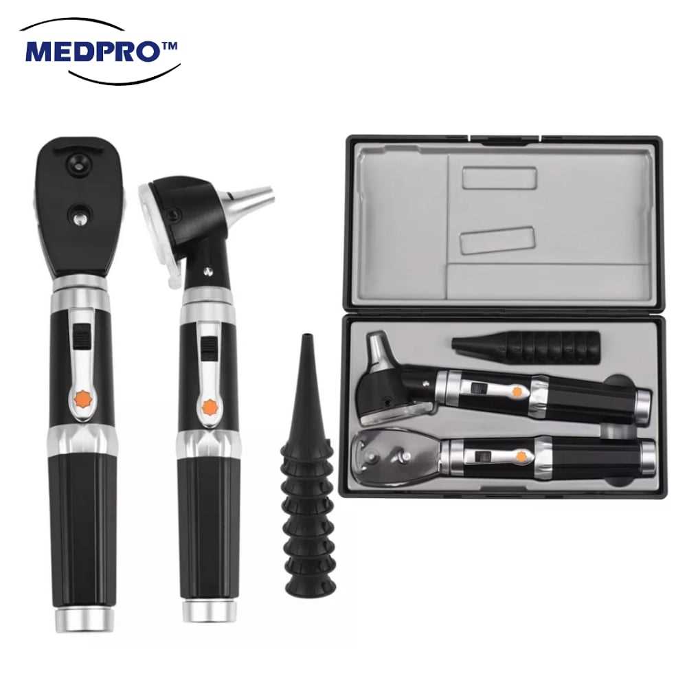 Medpro 2 in 1 Set LED Light Otoscope + Direct Ophthalmoscope (Black