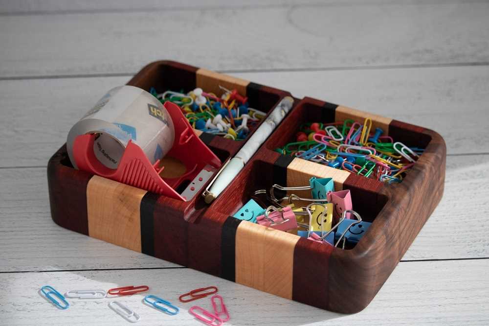 Personalized Wood Desk Organizer Tray Online at Best Price in