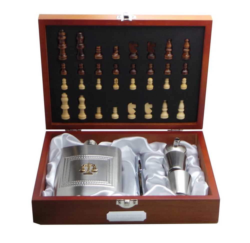 Personalised Law Legal Hip Flask Pen Shot Glasses Chess Set & Engraved