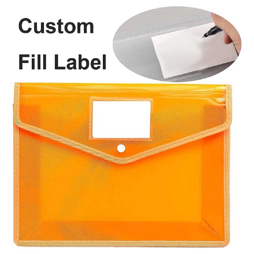 Plastic Folder Legal Size Expandable Document Folder with Snap Closure