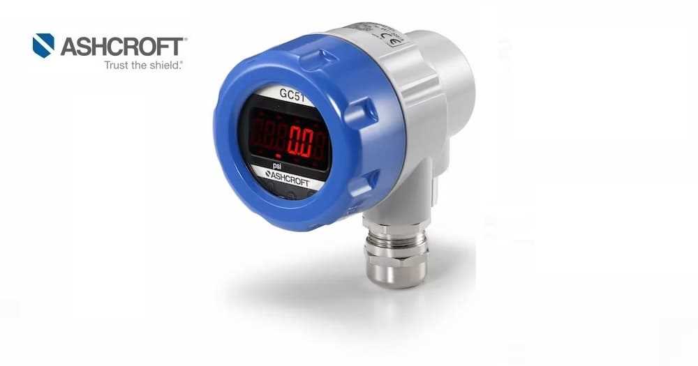 Ashcroft GC51 Rangeable Indicating Pressure Transmitter Silver & Blue