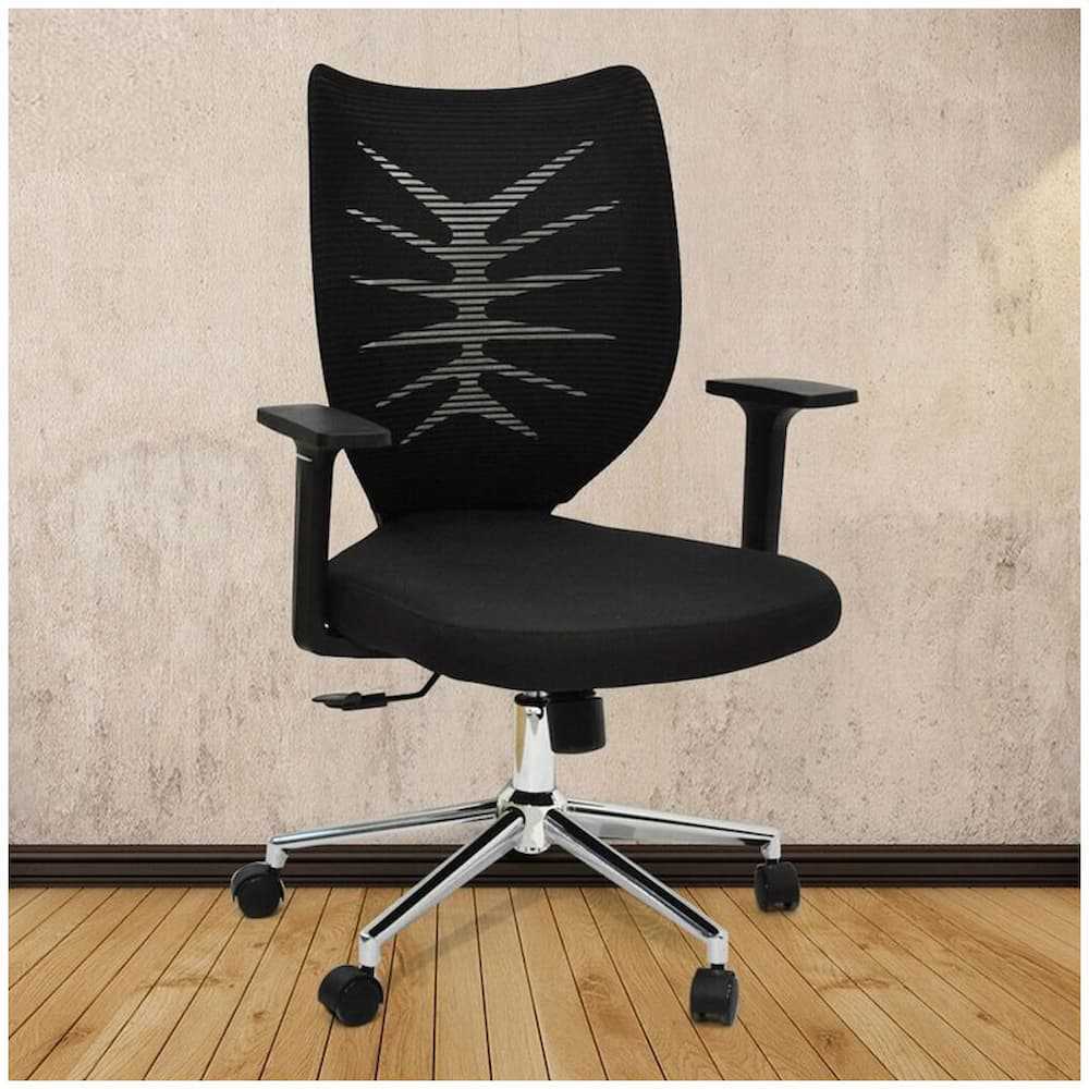 OC238 Mid Back Mesh Fabric Office Chair Black Online at Best Price