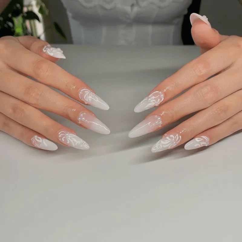 60 Classy Wedding Nails Stunning Manicure Inspiration for Brides Fabbon