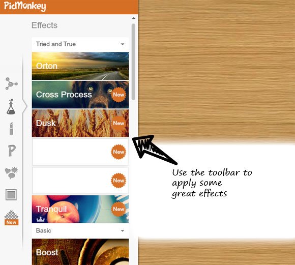 PicMonkey  based free online photo editor