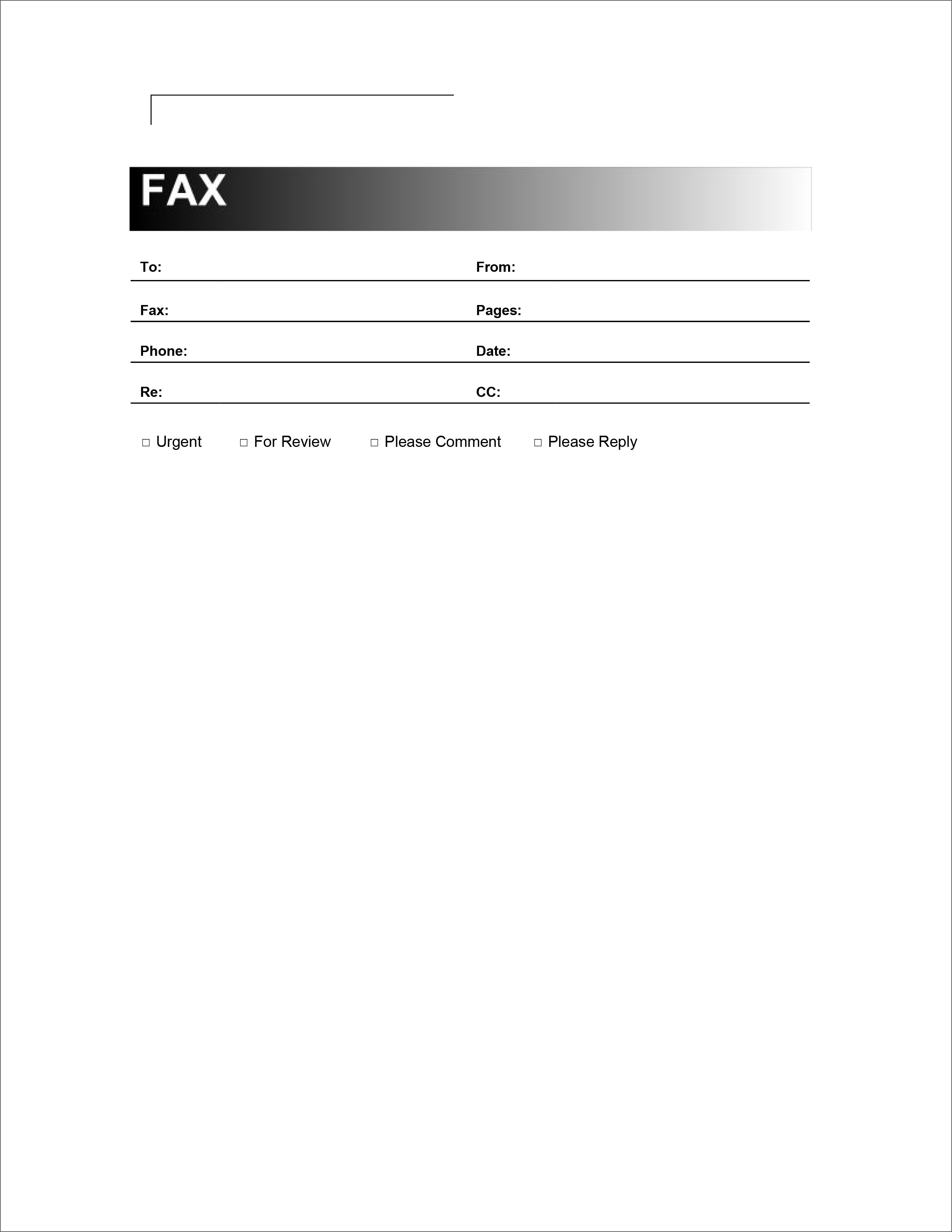 Fax Cover Sheet Template Word 2019