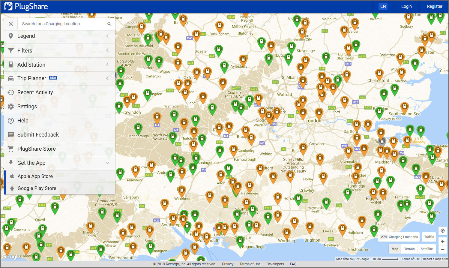 7 Maps Showing Free And Paid EV Charging Stations
