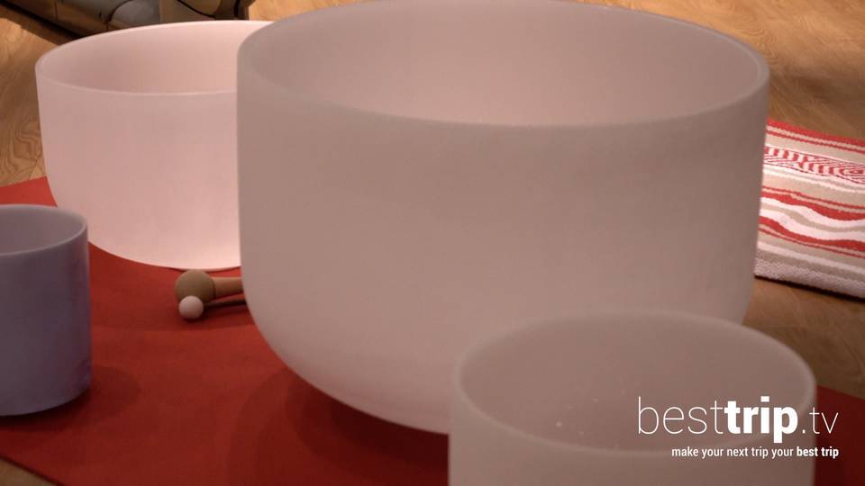 Video Taking a 'Sound Bath' at the Seabourn Spa