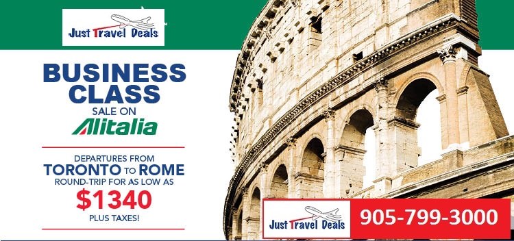 Business Class Sale on Alitalia Airlines to Rome