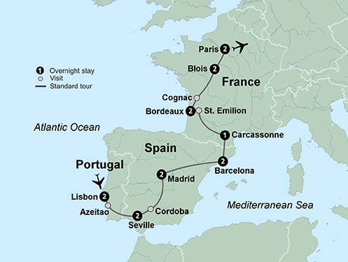 France And Portugal Map Portugal, Spain & France