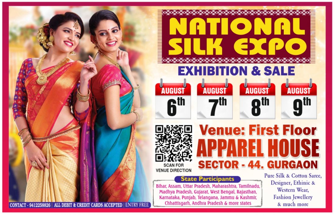 National Silk Expo Tickets Apparel House, Gurgaon, HR August 4 to