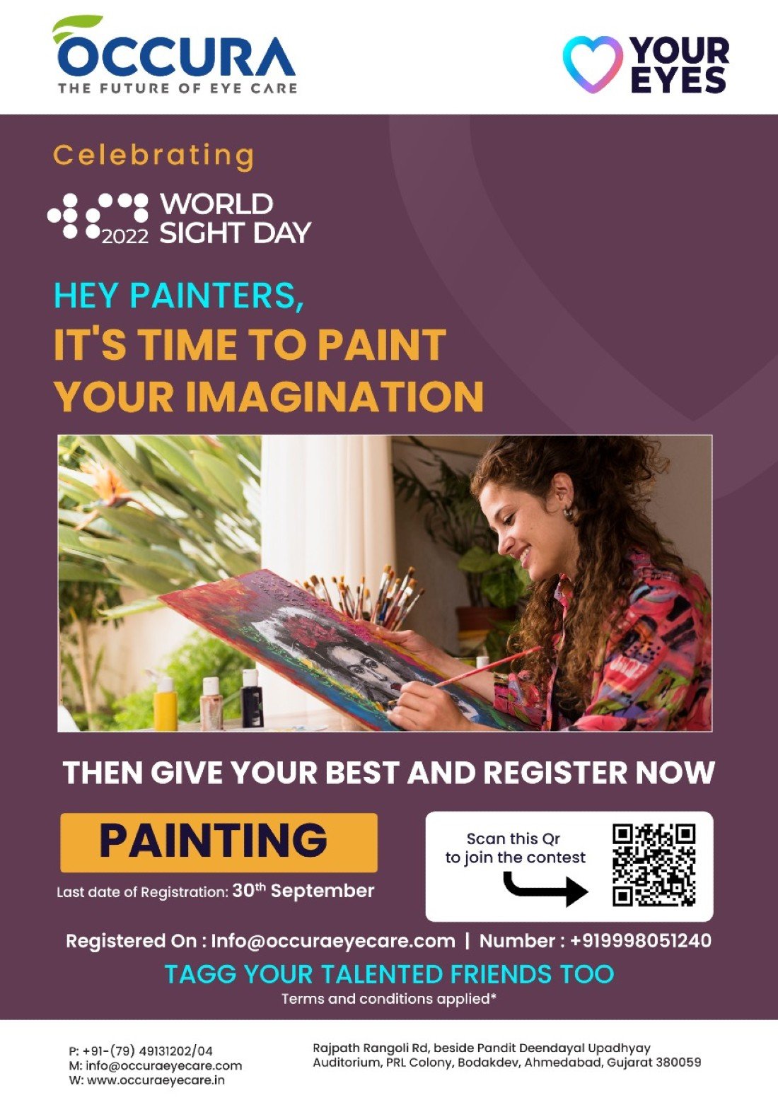 WORLD SIGHT DAY 2022 PAINTING COMPETITION Tickets Occura Eye Care