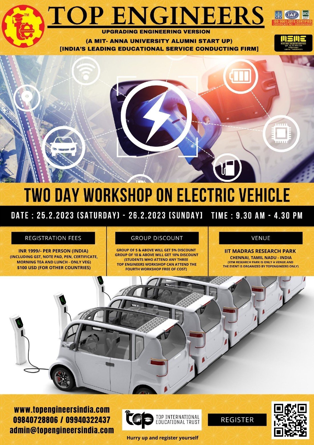 TWO DAY ON ELECTRIC VEHICLE IIT Madras Research Park