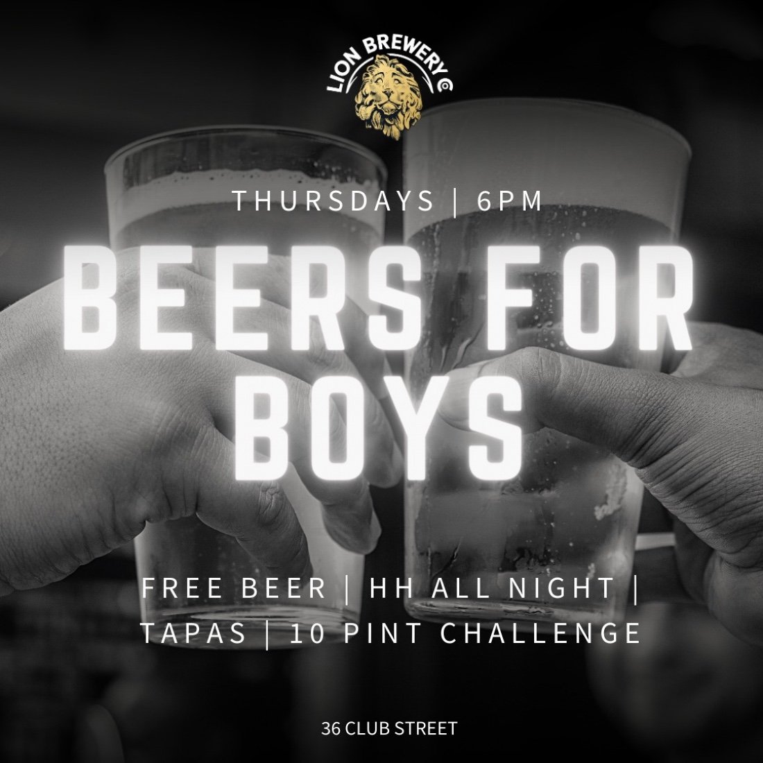 Beer for Boys at Lion Brewery Co. Tickets Lion Brewery Co, Singapore