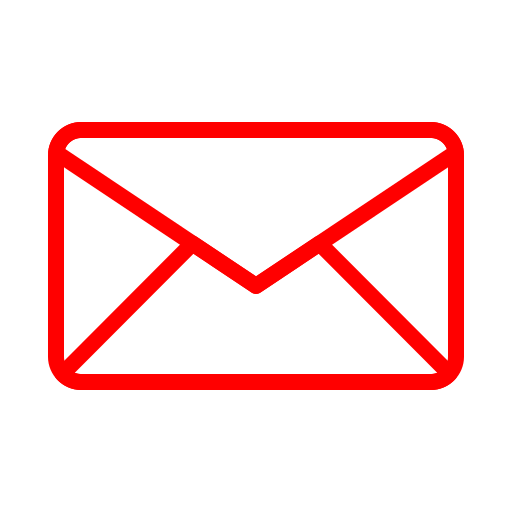 Email, envelope, letter, mail, message, post, red icon