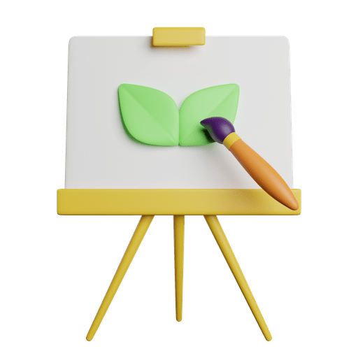 Canvas, paint, presentation, canvass 3D illustration Download on