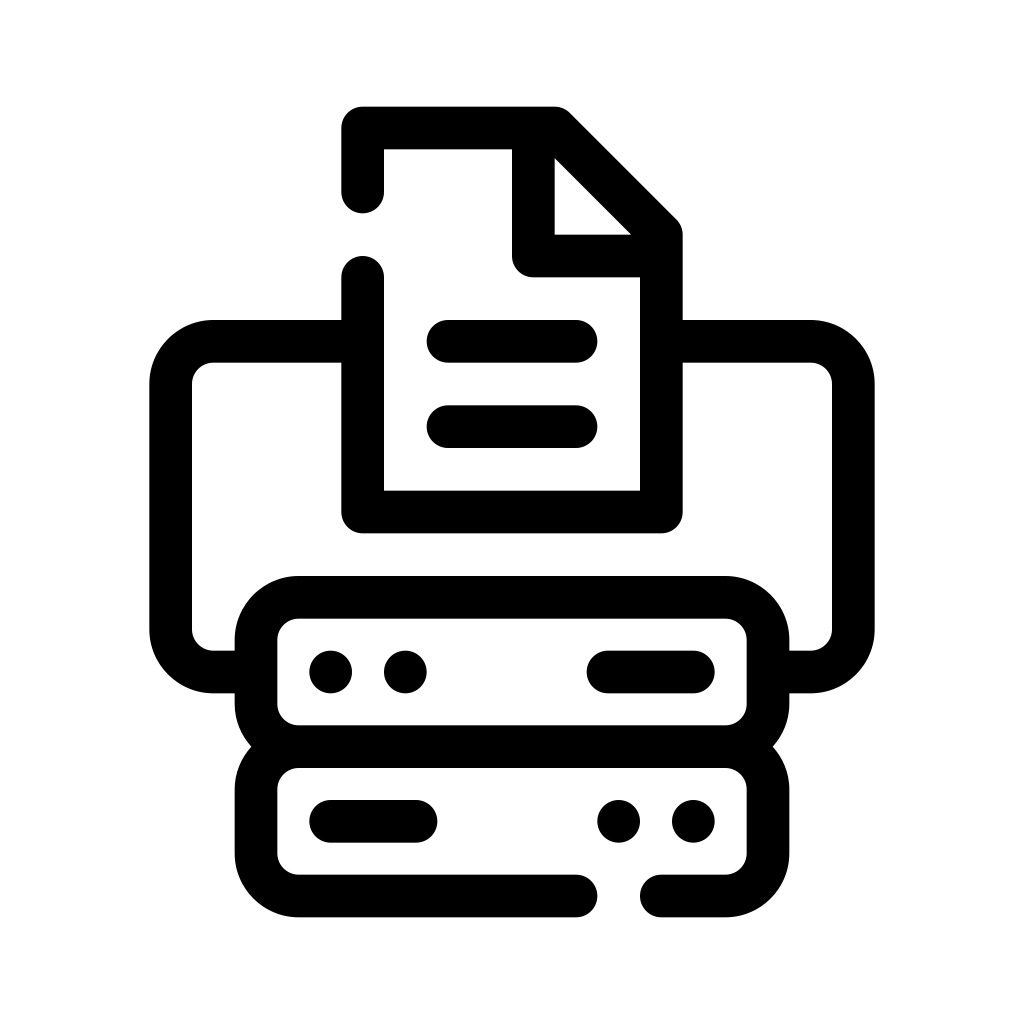 File, folder, server, document, information, storage, database icon