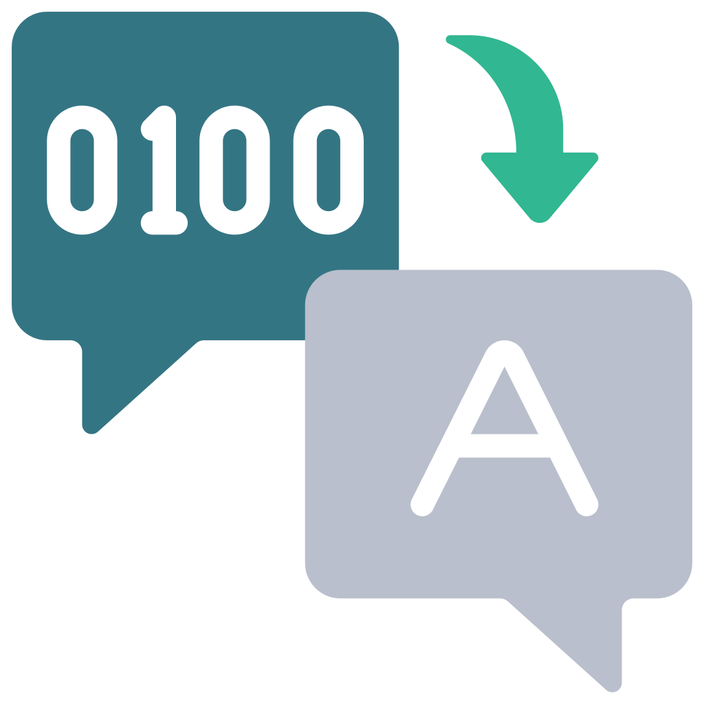 Message, broker, binary, translation icon Download on Iconfinder