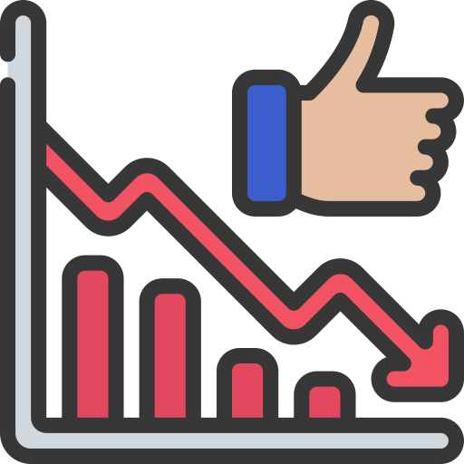 Ratings, down, decrease, polling, chart icon Download on Iconfinder