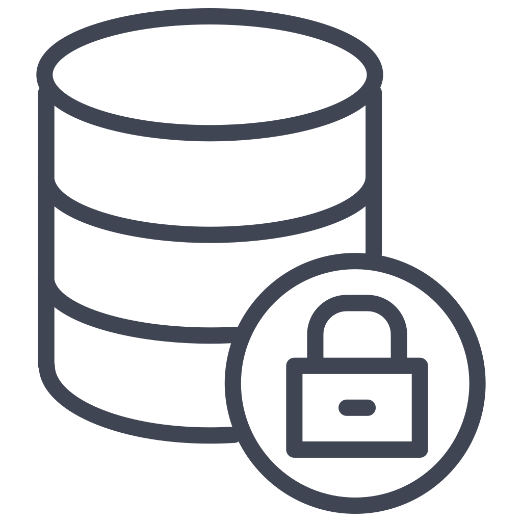 Locked, network, data, database, lock, security icon Download on