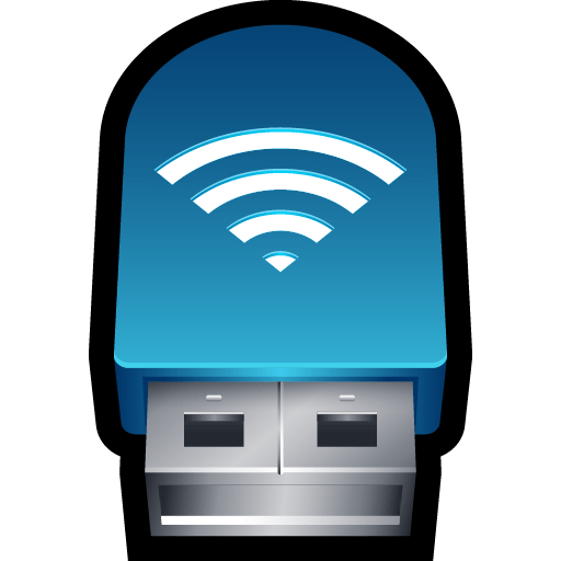 Adapter, connection, network, signal, usb, wifi, wireless icon