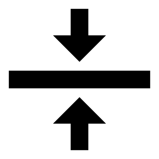 Compression arrows, opposite arrows, press, pressure, vertical arrows