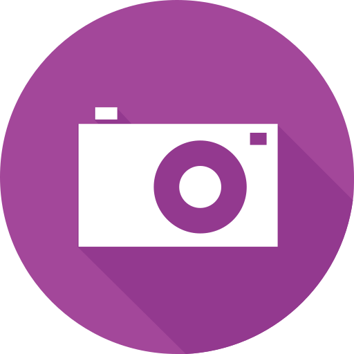 Camera, capture, photo, picture, purple, shoot, snap icon Download on