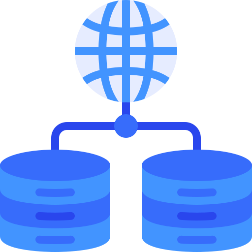 Database, hosting, network, server, web icon