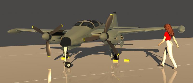 Autocad 3d Solid modeling; All wood twin engine concept drawings