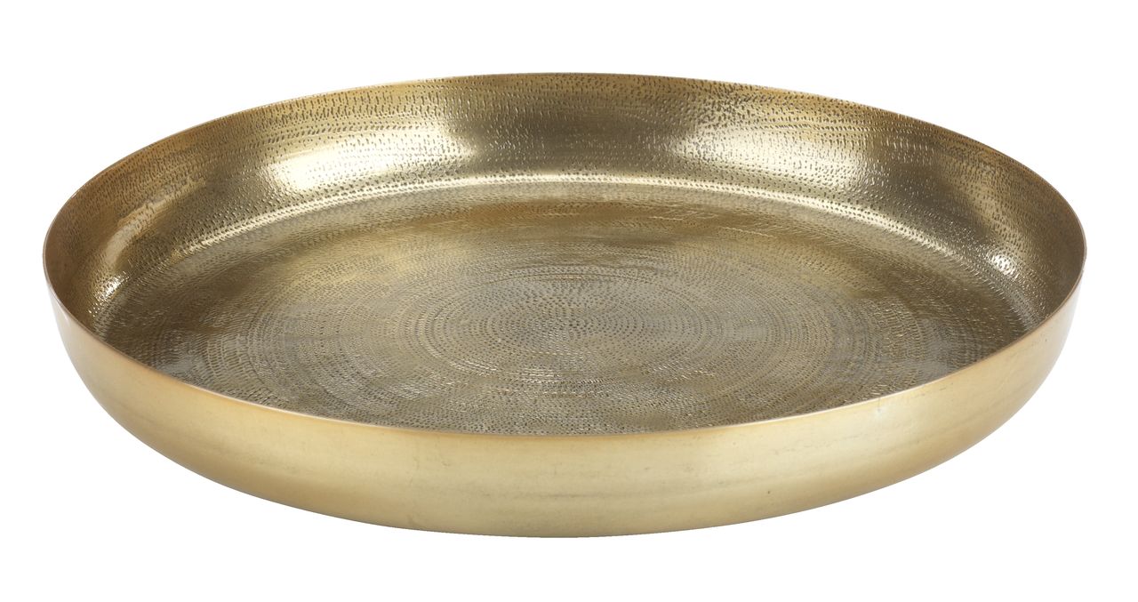 Decorative tray ERLING D34xH4cm brass JYSK