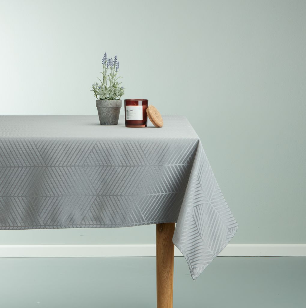 Tablecloth BLOMME 140x320 grey JYSK